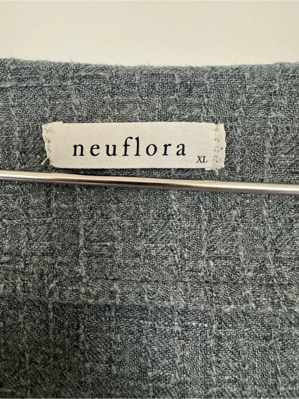 Neuflora Button-Front Midi Dress in Gray - Picture 2 of 7